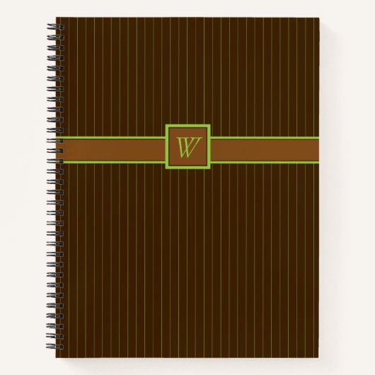 Schokolade mit Limonen Pinstripes Spiral-Notebook Notizblock (Vorderseite)