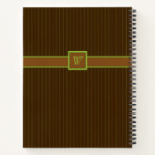 Schokolade mit Limonen Pinstripes Spiral-Notebook Notizblock (Rückseite)