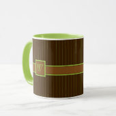 Schokolade mit Limoner Pinstripes-Tasse Tasse (Vorderseite Links)