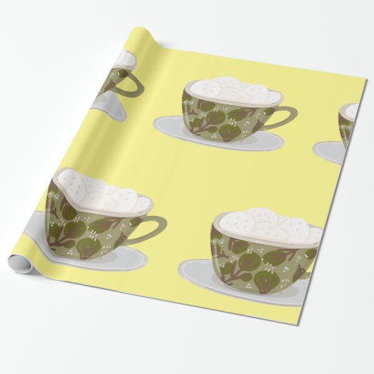 Schokolade mit Marshmallows Geschenkpapier (Ungerollt)