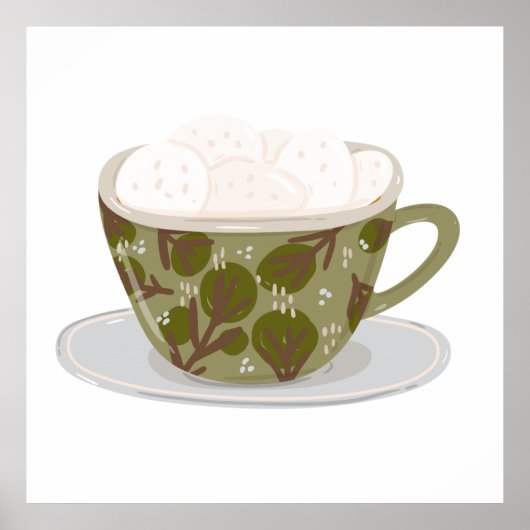 Schokolade mit Marshmallows Poster (Vorne)