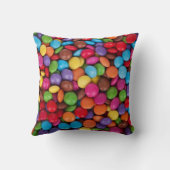 Schokolade mit Regenbogenbonbons Kinder Kissen (Rückseite)