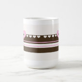 Schokolade mit rosa Herzen Kaffeetasse (Mittel)