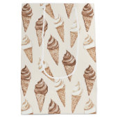 Schokolade Mocha Ice Creme Cones Geburtstag Mittlere Geschenktüte (Rückseite)