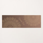 Schokolade Mocha Mandala Gradient Yogamatte (Rückseite (Horizontal))