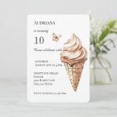 Schokolade Mocha Vanilla Club Einladung (Stehend Vorderseite)