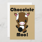 Schokolade Moo Kawaii Einladungen (Vorne/Hinten)