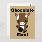 Schokolade Moo Kawaii Kuh Postkarte (Vorne/Hinten)
