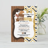 Schokolade & Mr. One derful First Birthday Joint Einladung (Stehend Vorderseite)