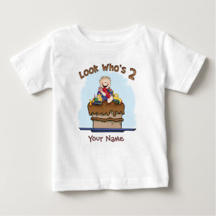 Schokolade Mud 2. Geburtstag Personalisiert Baby T-shirt