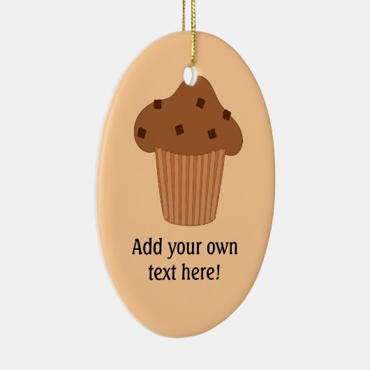 Schokolade Muffin-Grafik anpassbar Keramikornament (Rechts)