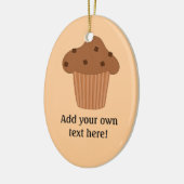 Schokolade Muffin-Grafik anpassbar Keramikornament (Links)