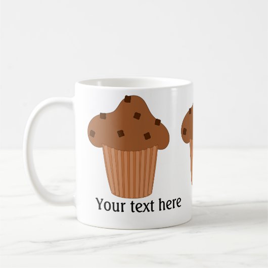 Schokolade Muffin: Hinzufügen von Text Kaffeetasse (Links)