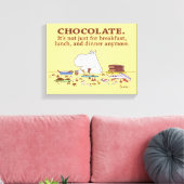 SCHOKOLADE NICHT NUR FÜR DAS FRÜHSTÜCK VON Boynton Leinwanddruck (Insitu (Wohnzimmer))