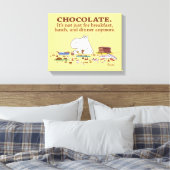SCHOKOLADE NICHT NUR FÜR DAS FRÜHSTÜCK VON Boynton Leinwanddruck (Insitu (Schlafzimmer))
