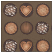 Schokolade Niedlicher Valentinstag Stoff (Nahaufnahme)