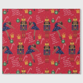 Schokolade Nutcracker-Geschenkwrap Geschenkpapier (Flach)