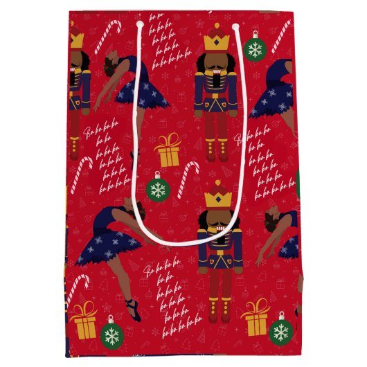 Schokolade Nutcracker-Geschenkwrap Mittlere Geschenktüte (Rückseite)