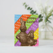 Schokolade Oaster Bunnies Feiertagspostkarte (Stehend Vorderseite)