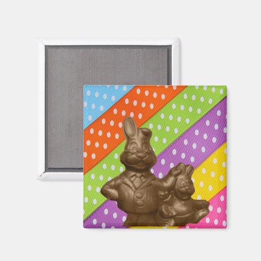 Schokolade Oaster Bunnies Magnet (Vorderseite/Rückseite)