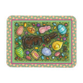 SCHOKOLADE OSTBUNNY, CHICK, EIER, GELLY BEANS MAGNET (Horizontal)