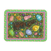 SCHOKOLADE OSTBUNNY, CHICK, EIER, GELLY BEANS MAGNET (Horizontal)