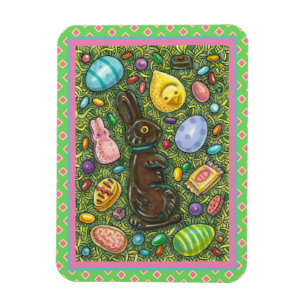 SCHOKOLADE OSTBUNNY, CHICK, EIER, GELLY BEANS MAGNET