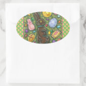 SCHOKOLADE OSTBUNNY, CHICK, EIER, GELLY BEANS OVALER AUFKLEBER (Tasche)