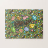 SCHOKOLADE OSTBUNNY, CHICK, EIER, GELLY BEANS PUZZLE (Horizontal)