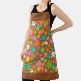 SCHOKOLADE OSTERBUNNEN UND FARBHAFTE BLUME SCHÜRZE