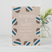 Schokolade Ostereier Brunch Ei Hunt Einladung (Stehend Vorderseite)