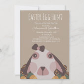 Schokolade Ostereier Bunny Egg Hunt Einladung (Vorderseite)