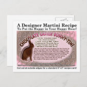 Schokolade Osterhase - Tini Martini Rezept Karte (Vorne/Hinten)