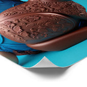 Schokolade Osterhase und Eier Poster (Ecke)