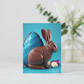 Schokolade Osterhasen und Eier Postkarte (Stehend Vorderseite)