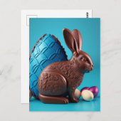 Schokolade Osterhasen und Eier Postkarte (Vorne/Hinten)
