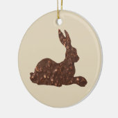 Schokolade, Osterkaninchenverzierung Keramikornament (Links)
