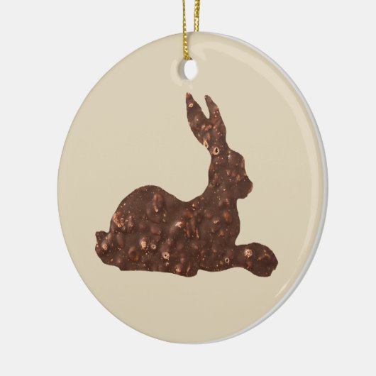 Schokolade, Osterkaninchenverzierung Keramikornament (Links)