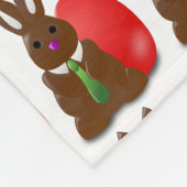 Schokolade Ostern Bunny Fleece Blanket (Ecke)