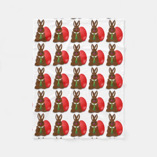 Schokolade Ostern Bunny Fleece Blanket (Vorderseite)