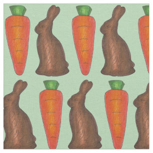 Schokolade Ostern Bunny Rabbit Carrots Candy Stoff