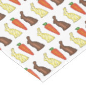 Schokolade Ostern Bunny Rabbit Karotten Bonbondruc Tischdecke (Schrägansicht)