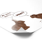 Schokolade Ostern Bunny Rabbits Hintern Hurra Fotodruck (Ecke)