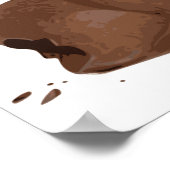 Schokolade Ostern Bunny Rabbits Hintern Hurra Poster (Ecke)