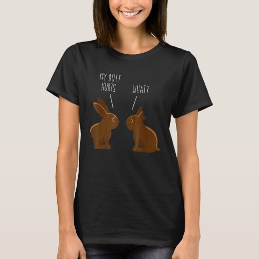 Schokolade Ostern Korb Funny Teens Mein Hintern T-Shirt (Vorderseite)