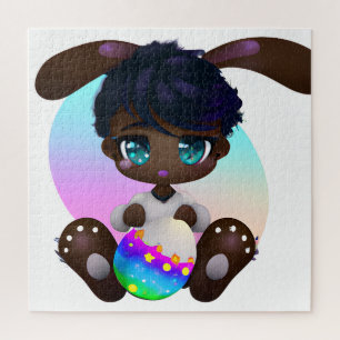 Schokolade Ostern Melanin Bunny Baby Rabbit Melani Puzzle