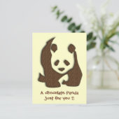 Schokolade Panda Postkarte (Stehend Vorderseite)