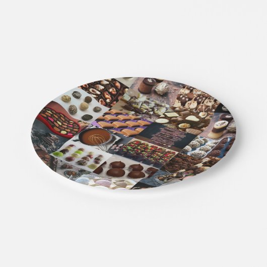 Schokolade Pappteller (Schrägansicht)