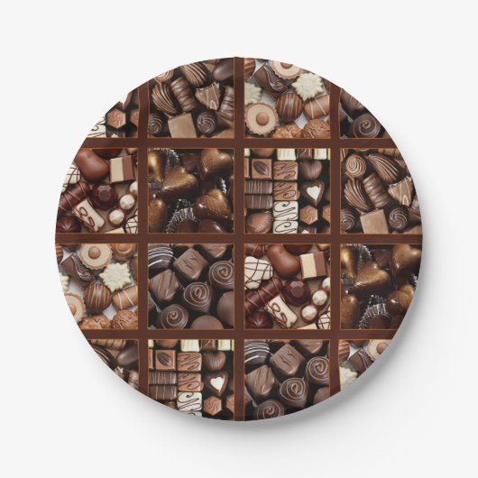 Schokolade Pappteller (Vorderseite)