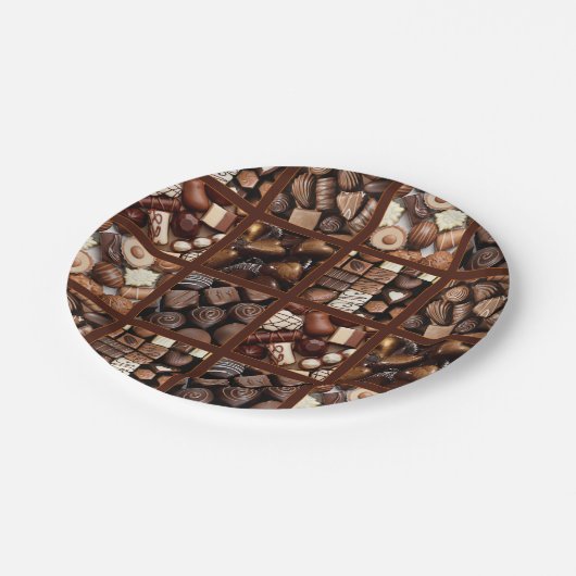 Schokolade Pappteller (Schrägansicht)